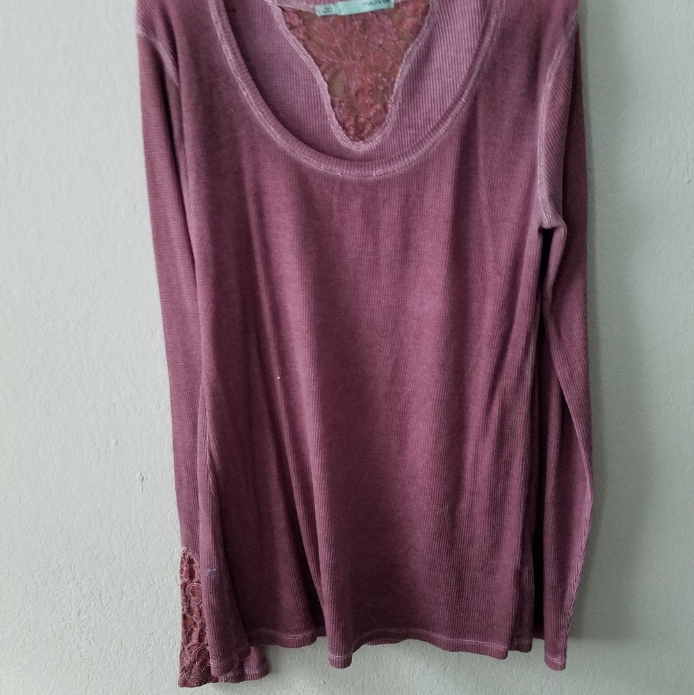 Wine color long sleeve thermal